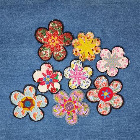 Boho Patches Applique Patches Handmade Sew On Patches Flower Patches