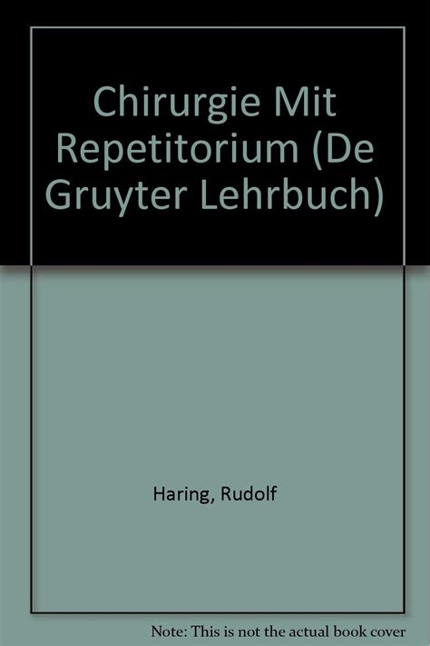 Buy Chirurgie Mit Repetitorium De Gruyter Lehrbuch Book Online At Low