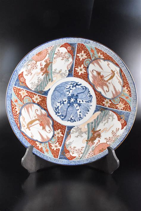 D Xf Japanese Old Imari Ware Colored Porcelain Big Ornamental