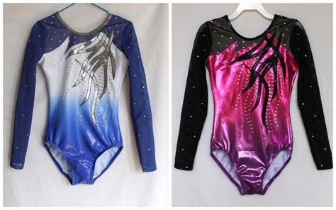 Sombra Girls Long Sleeve Ombre Gymnastics Leotard Reduced From £60 To