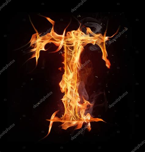 Letter T In Fire Fire Alphabet Letter T Stock Photo Kesu