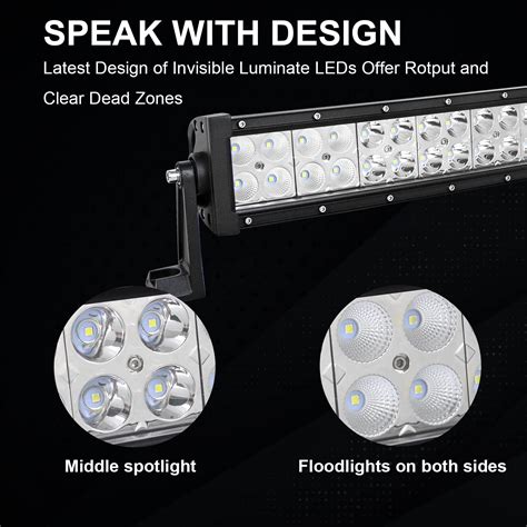 AUXTINGS Barre Lumineuse LED incurvée de 106 7 cm avec Spots et