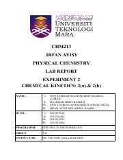 Chm Exp Pdf Chm Irfan Ayisy Physical Chemistry Lab Report