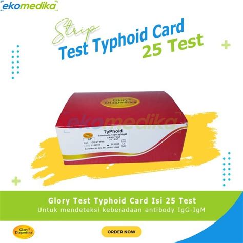 Jual Test Typhoid Card Glory Salmonella Typhi Igg Igm Typoid Widal