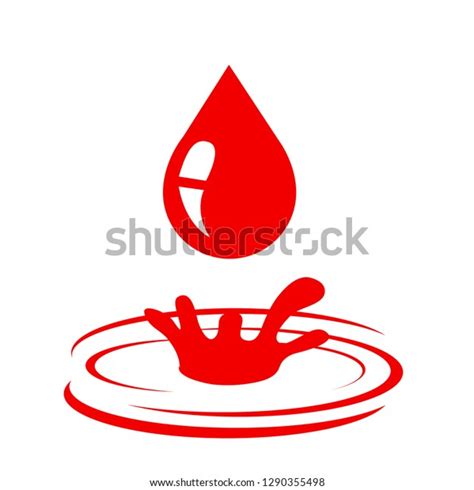 Blood Drop Vector Illustration Stock Vector Royalty Free 1290355498