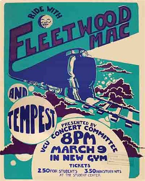 Vintage 1969 Fleetwood Mac Concert Poster Digital Art Print Retro - Etsy