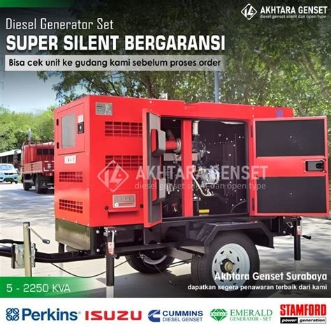 Jual Genset Silent Kva Kva Kva Perkins Cummins Isuzu