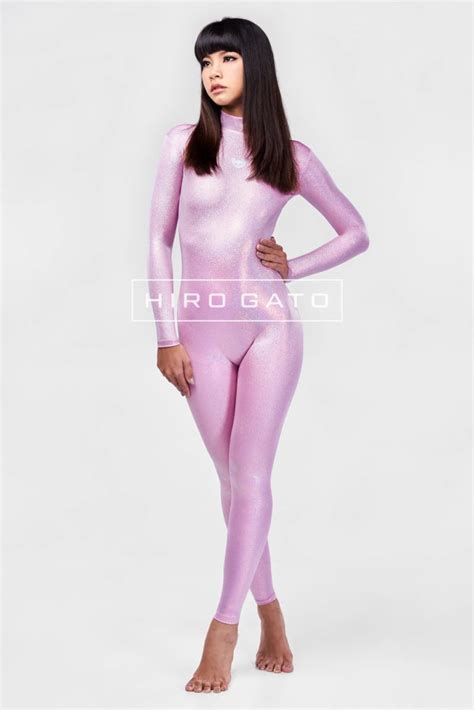 Mystique Sparkle Spandex Catsuit Bonbon Pink Hiro Gato