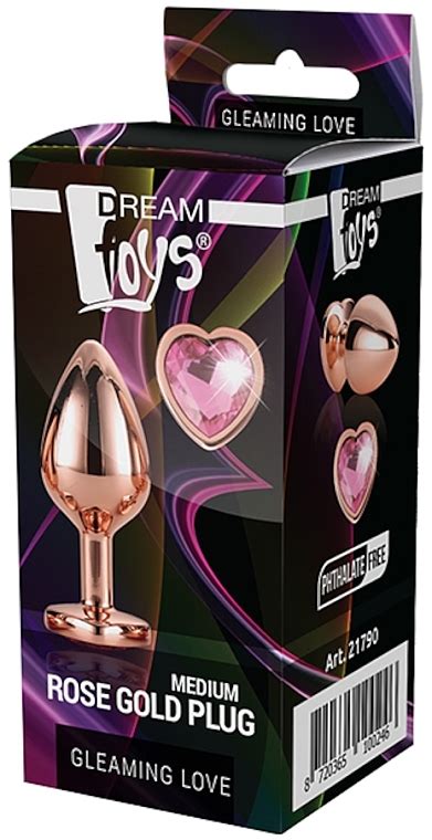 Dream Toys Gleaming Love Rose Gold Plug Medium Plug Anal De Taille