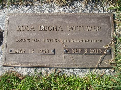 Rosa Leona Simpson Wittwer 1938 2013 Find A Grave Memorial