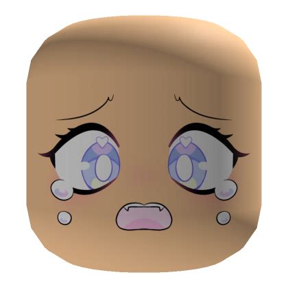 Blue Eyes Crying Chibi Face (Pastel Brown)'s Code & Price - RblxTrade