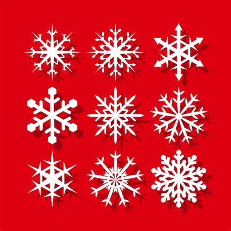 Premium Vector Snowflake Icon Set