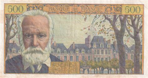 Banknote France 5 NF 500 Francs Victor Hugo 12 02 1959 Serial E 118