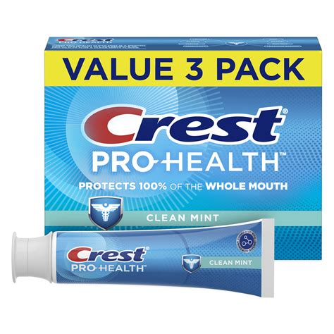 Crest Pro Health Clean Mint Toothpaste 43oz Triple Pack