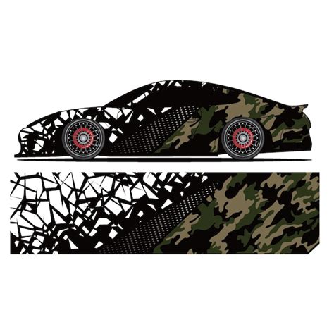 Premium Vector Full Wrap Racing Car Abstract Vinyl Sticker Graphics