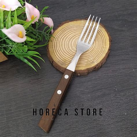 Jual Garpu Dan Pisau Steak Gagang Kayu Tramontina Wood Handle Knife