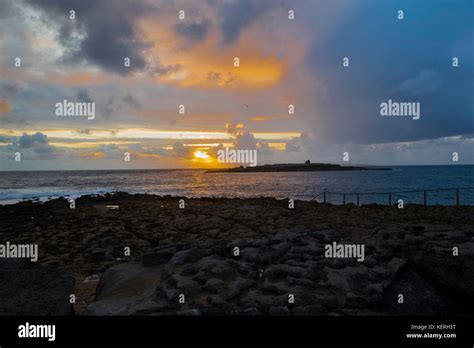 Sunset over Crab Island Stock Photo - Alamy