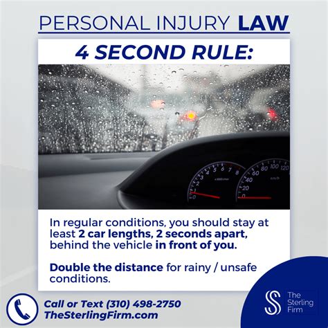 4 Second Rule In Driving Car Accidents The Sterling Firm