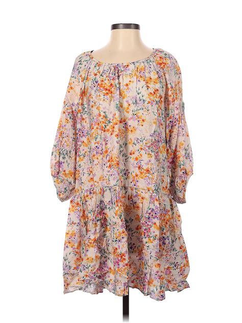 Handm Floral Multi Color Gray Casual Dress Size S 34 Off Thredup