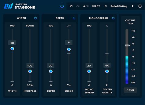 Leapwing StageOne Width & Depth Plugin