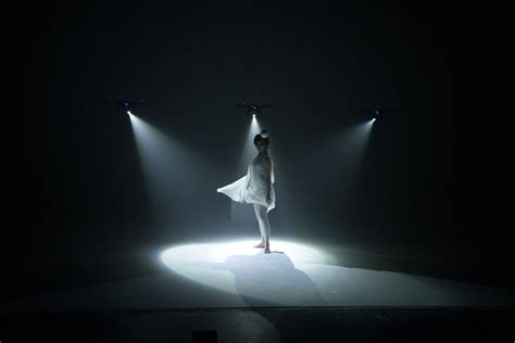 Shadow A Solo Dance Performance Illuminated By Three Synchronized