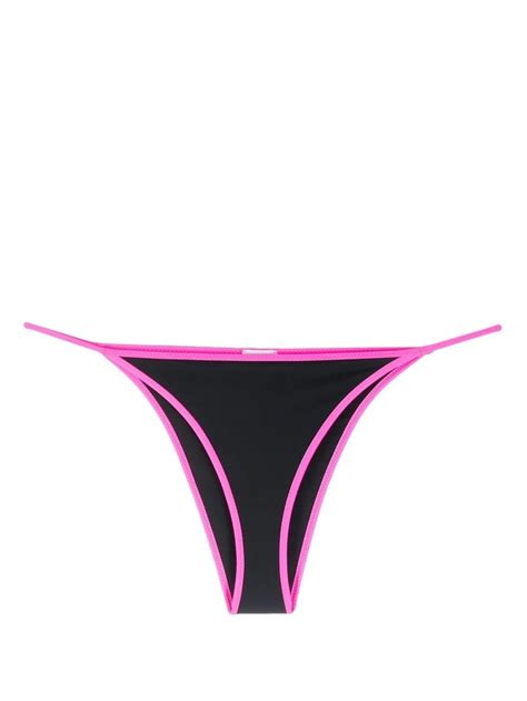 Ganni Two Tone Thong Bikini Bottoms Eraldo Us