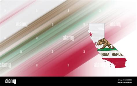 Map of California, flag map, National colors background Stock Photo - Alamy