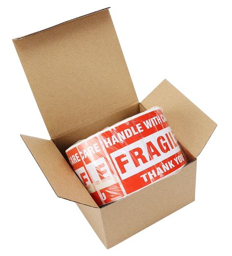 Sjpack Fragile Stickers 3 X 5 1 Roll 500 Labels Fragile Handle