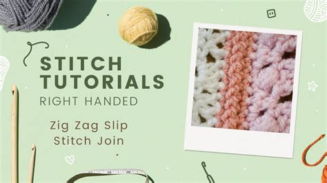 Zig Zag Slip Stitch Join Right Handed Youtube