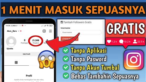 Gratis Sepuasnya Cara Menambah Followers Instagram Gratis Permanen