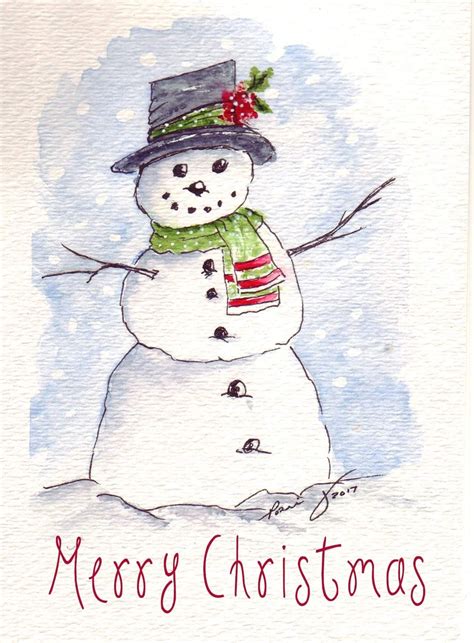 Pin By Nancy On Painting Card Idea Paintings Painted Christmas Cards