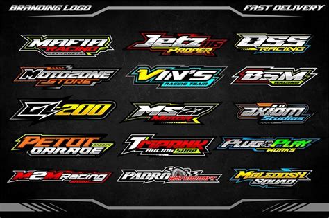 The Logos For Various Racing Teams Are Shown In This Graphic File