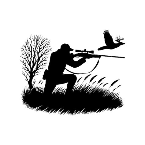 Vector De Chasse Illustration Vectorielle Des Silhouettes De Lhomme De