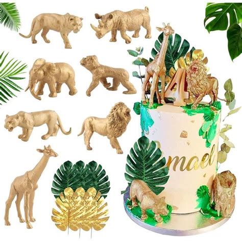 Pcs D Corations R Alistes Pour G Teaux Safari Jungle Animaux