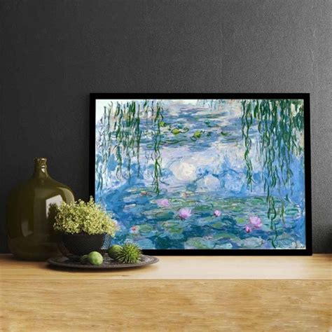 Water Lilies Nilüferler Claude Monet Sanatsal Poster Kanvas Tablo