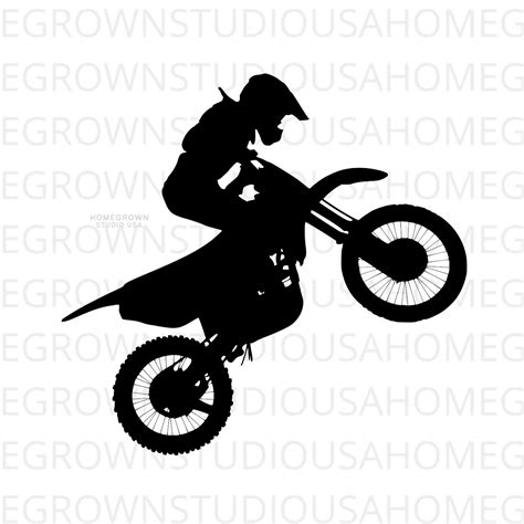 Dirt Bike Svg Motorcross Motorcycle Clipart Racing Sports Etsy