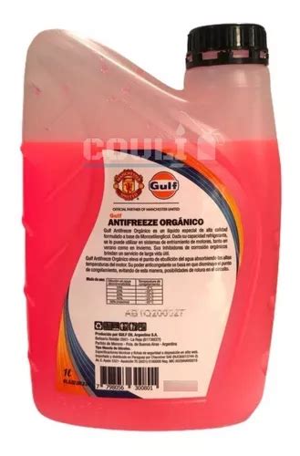 Gulf Organico Rojo X 1 Litro Refrigerante Anticongelante Mebuscar