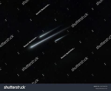 Meteorites Glow Brightly Atmosphere Beautiful Meteors Stock Photo ...