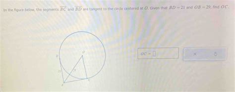 Solved In The Figure Below The Segments Overline Bc And Overline Bd