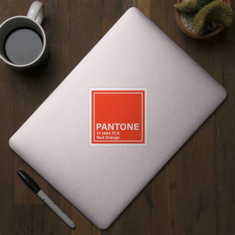 Pantone Tcx Red Orange Pantone Color Sticker Teepublic