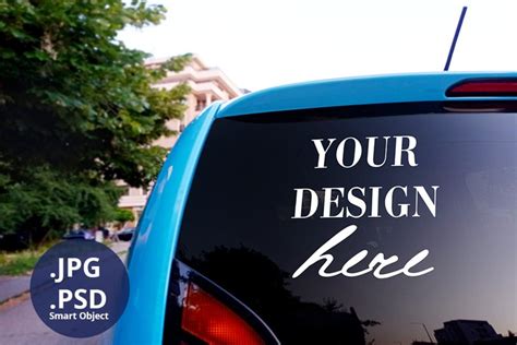 Car Window Mockup Psd Car Decal Mock Up Car Sticker Mockup