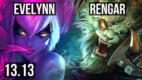 Evelynn Vs Rengar Jng 8 0 2 1300 Games Legendary Kr Master