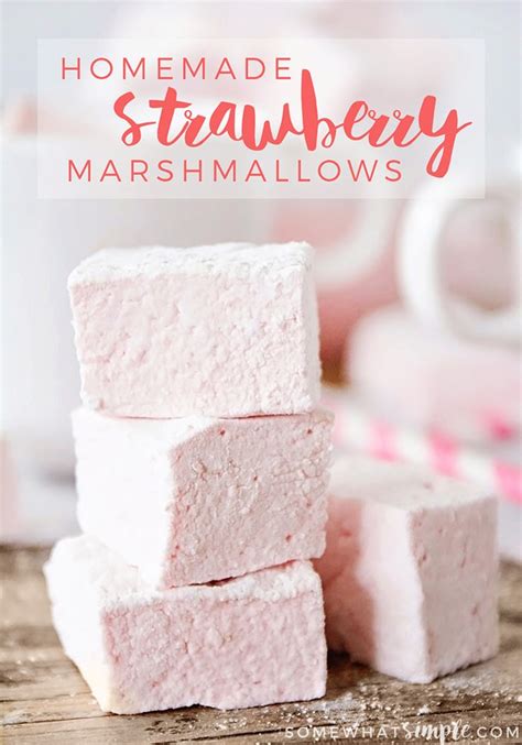 Homemade Strawberry Marshmallows Recipe Somewhat Simple