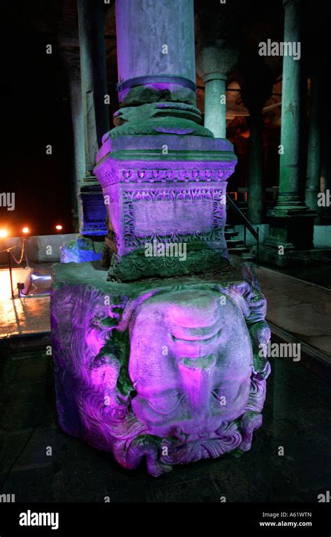 Medusa Head As A Column Base In Underground Cistern The Basilica