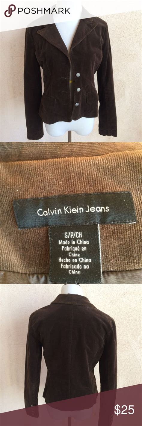 Calvin Klein Jeans Brown Corduroy Jacket Sp Brown Corduroy Jacket