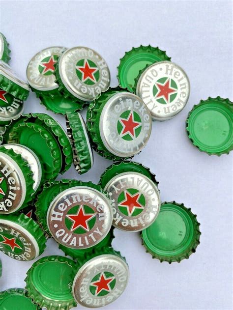 Green Heineken Beer Bottle Caps Fast Shipping Great Etsy