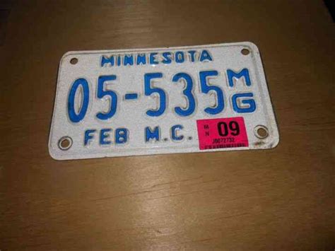 Minnesota 2009 Motorcycle License Plate