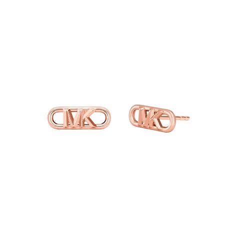 Michael Kors Statement Link Mk 14ct Rose Gold Plated Silver Stud