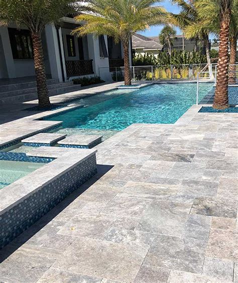 Sale Silver Travertine Pool Coping Travertine Tiles Pavers Warehouse