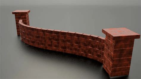 Customizable Brick Wall Geometry FlippedNormals